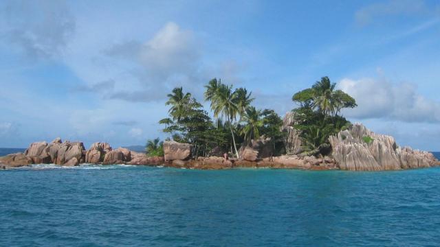 Photo of a tropical island