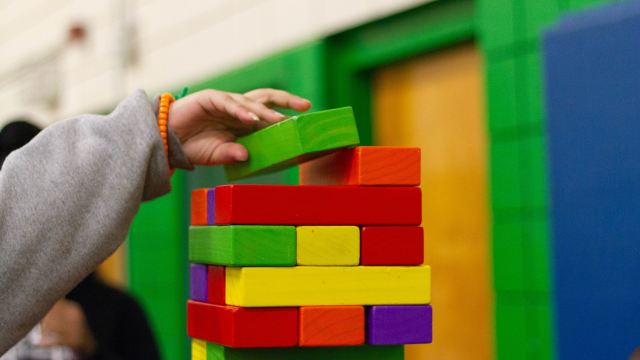 Colorful building blocks children game